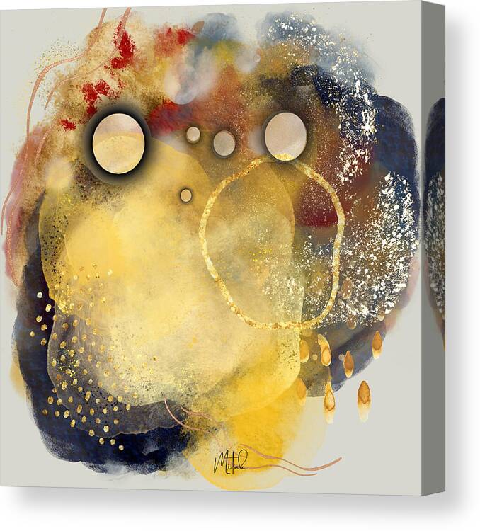 Gold Canvas Print featuring the digital art As I Rose by Mitak