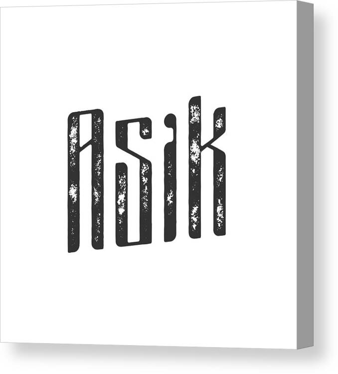 Asik Canvas Print featuring the digital art Asik by TintoDesigns