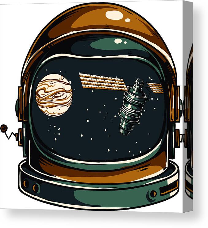 Spaceman Canvas Print featuring the digital art Astronaut by Jacob Zelazny