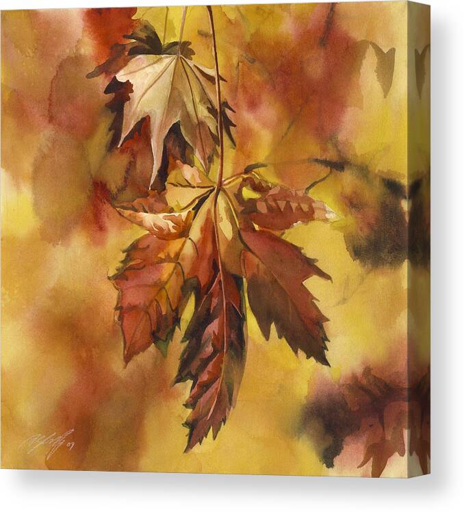 Autumn Canvas Print featuring the painting Autumn by Alfred Ng
