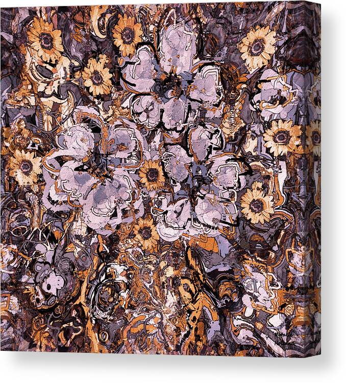 Flowers Canvas Print featuring the painting Autumn Blooms by Natalie Holland