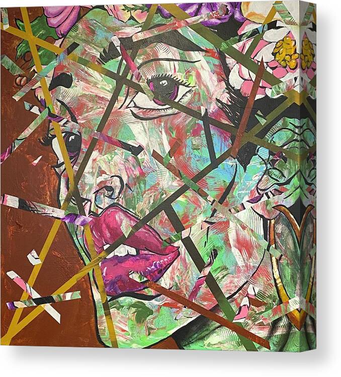 Abstract Expression Canvas Print featuring the mixed media Autumn Jackson by Julius Hannah