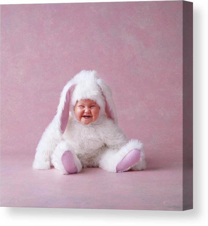 Bunnies Canvas Print featuring the photograph Baby Bunny #4 by Anne Geddes