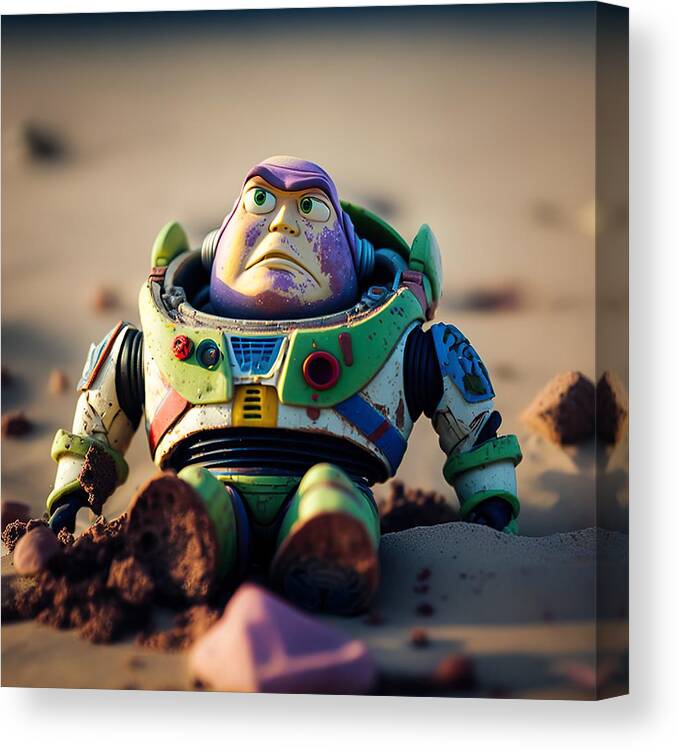 Digital Art Gallery Canvas Print featuring the digital art Beached Buzz by iTCHY