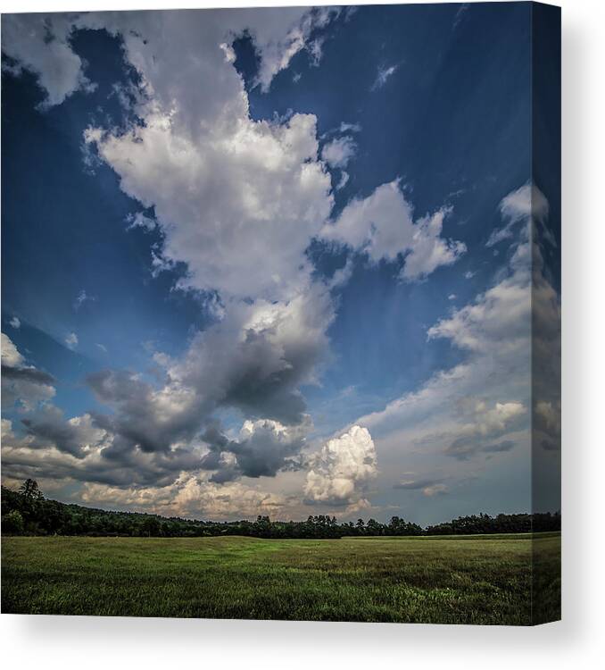 Clouds Canvas Print featuring the photograph Beautuful Day by Jerry LoFaro