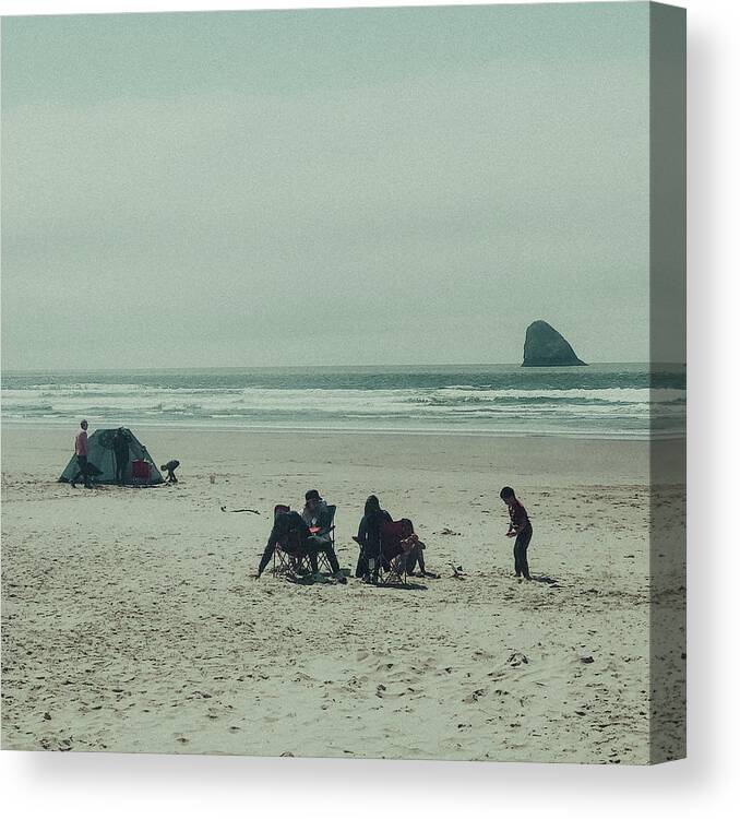 Beach Canvas Print featuring the digital art Before The Fall by Chriss Pagani