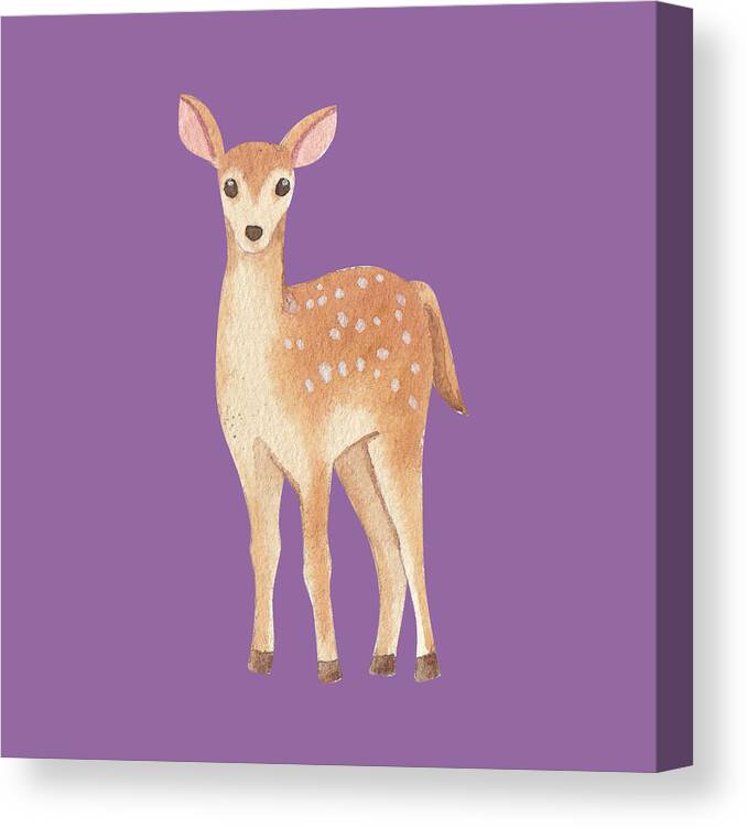 Reiki Canvas Print featuring the digital art Bellflower Deer by Allison Braithwaite