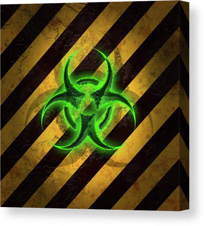 Biohazard Canvas Print featuring the photograph Biohazard Green by Liquid Eye