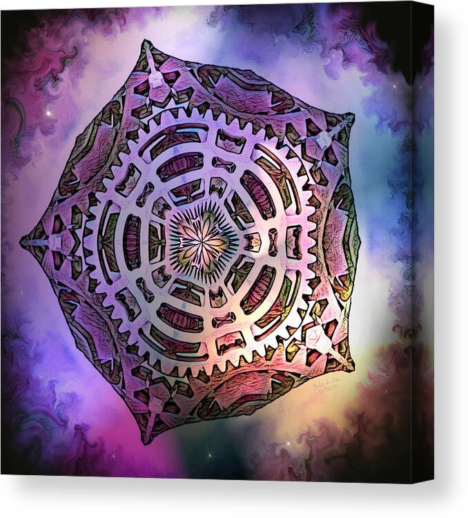 Mandala Canvas Print featuring the digital art Blooming Mandala by Artful Oasis