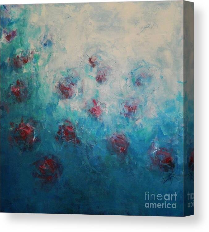 Abstract Canvas Print featuring the painting Blowin' in the Wind by Dan Campbell