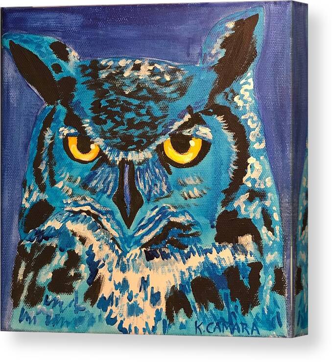 Pets Canvas Print featuring the painting Blue Own by Kathie Camara