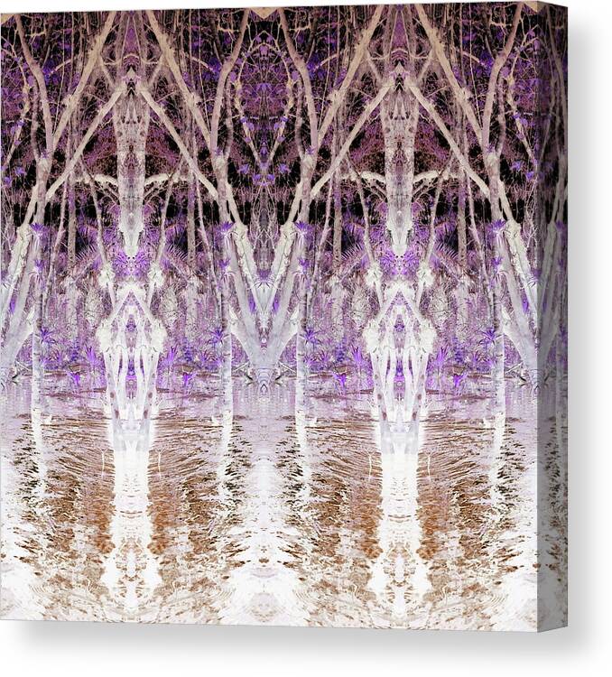 Bone Castle Canvas Print featuring the digital art Bone Castle on Water by Teresamarie Yawn