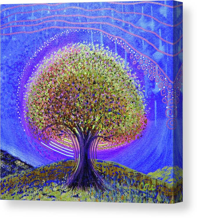 Tree Canvas Print featuring the painting Bountiful Jan 20 by Corinne Carroll
