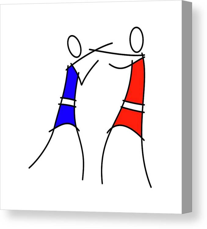 Sports Canvas Print featuring the digital art Boxing n by Pal Szeplaky