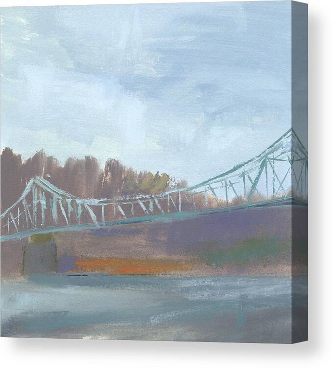 Bridges Canvas Print featuring the painting Bridge 192811 by Chris N Rohrbach