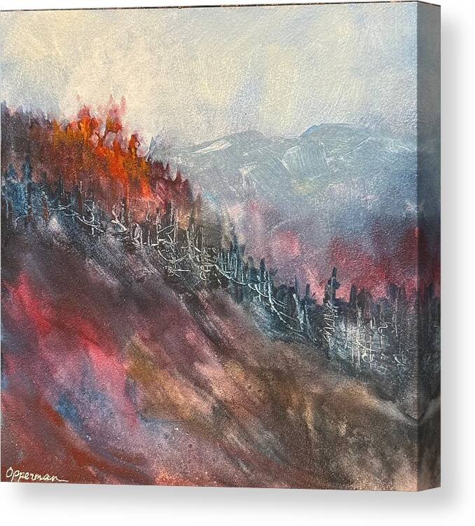 Wildfire Canvas Print featuring the painting Bright Spot by Tonja Opperman