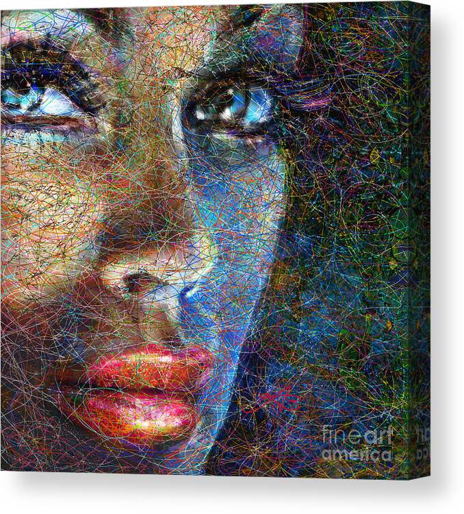 Angie Braun Canvas Print featuring the painting Brilliant Eyes Pop by Angie Braun