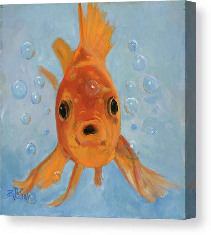 Fish Canvas Print featuring the painting Bubbles by Billie Colson