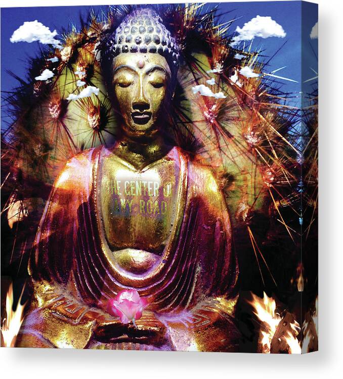 Buddha Canvas Print featuring the photograph Buddha Center by Perry Hoffman