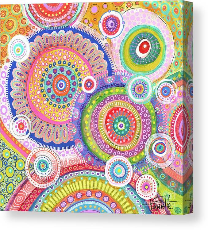 Candy Land Canvas Print featuring the painting Candy Land by Tanielle Childers
