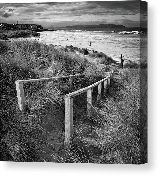 Castlerock Canvas Print featuring the photograph Castlerock Beach by Nigel R Bell