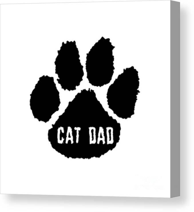 Cat Dad Canvas Print featuring the digital art Cat Dad by Denise Morgan