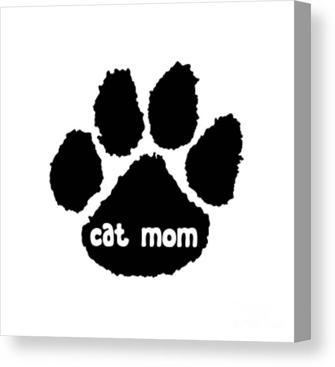 Cat Canvas Print featuring the digital art Cat Mom by Denise Morgan