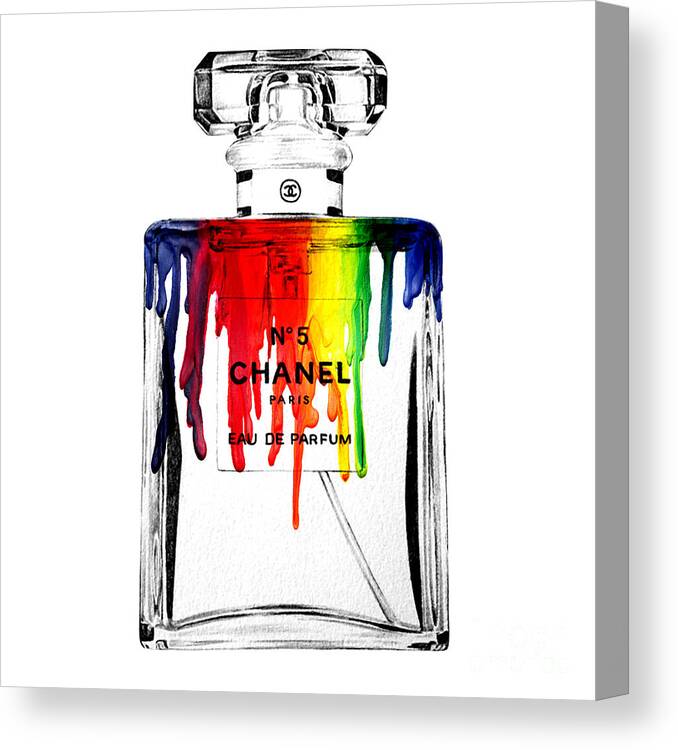 Bottle Canvas Print featuring the painting Chanel by Mark Ashkenazi