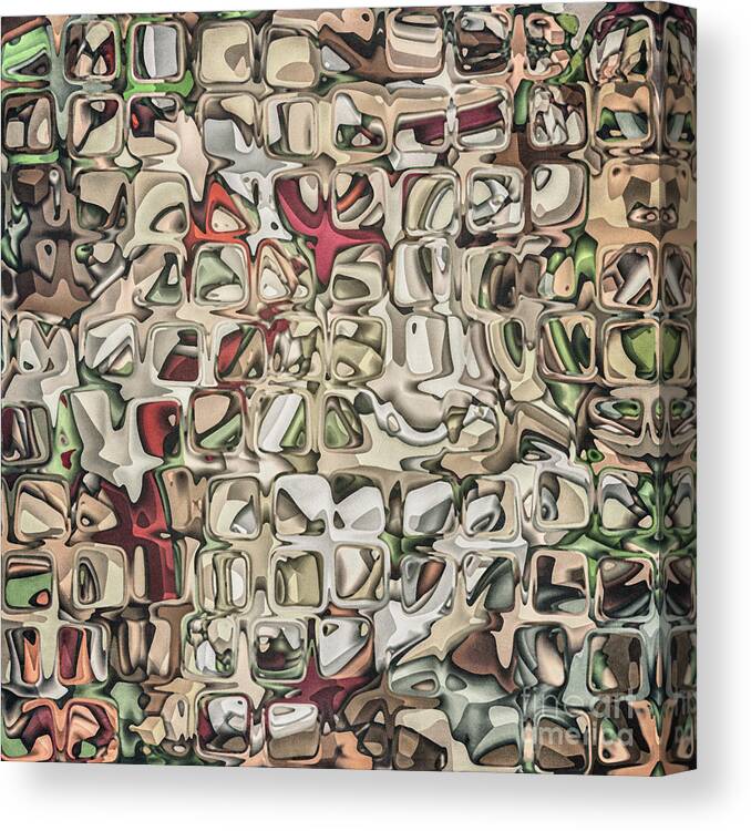 Earth Tones Canvas Print featuring the digital art Chaos and Texture by Phil Perkins