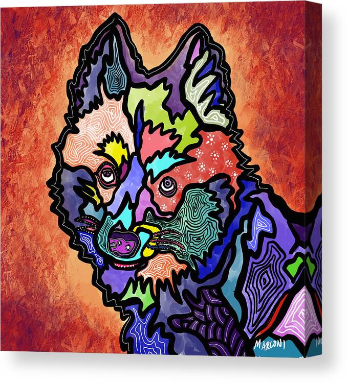 Pet Love Canvas Print featuring the digital art Charlie by Marconi Calindas