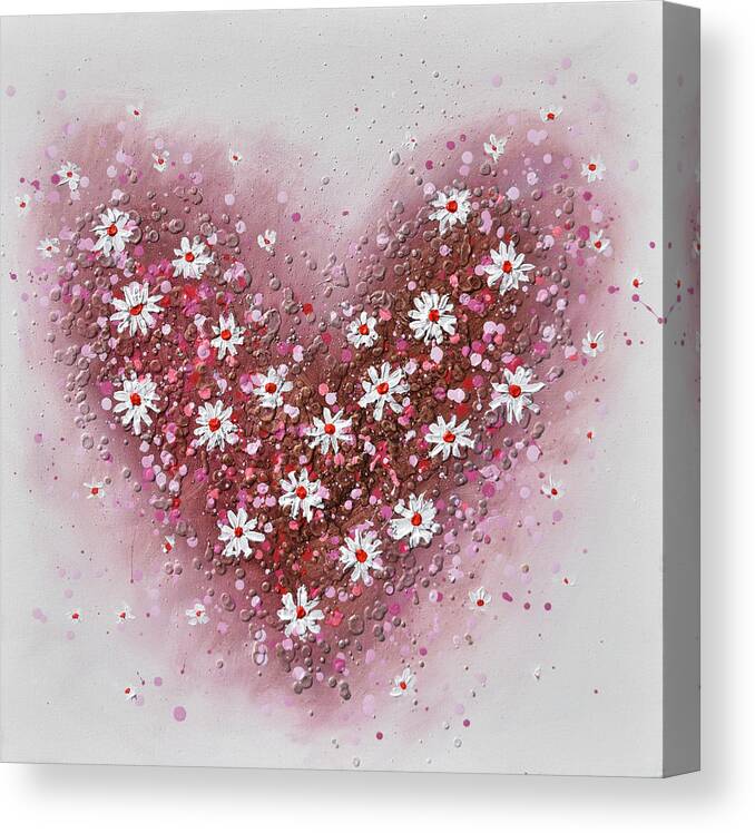 Heart Canvas Print featuring the painting Cherished by Amanda Dagg