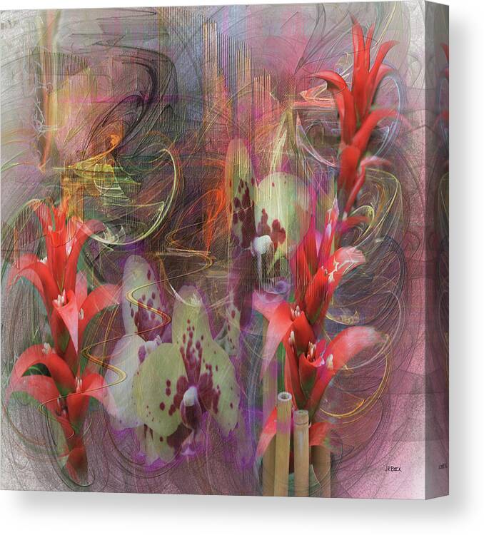 Floral Canvas Print featuring the digital art Chosen Ones - Square Version by Studio B Prints
