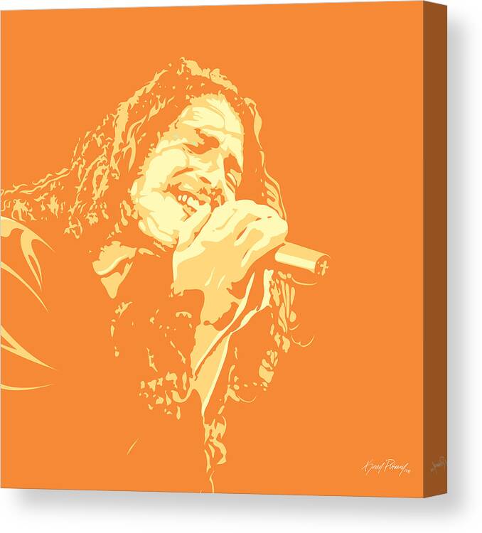 Chris Cornell Canvas Print featuring the digital art Chris Cornell by Kevin Putman