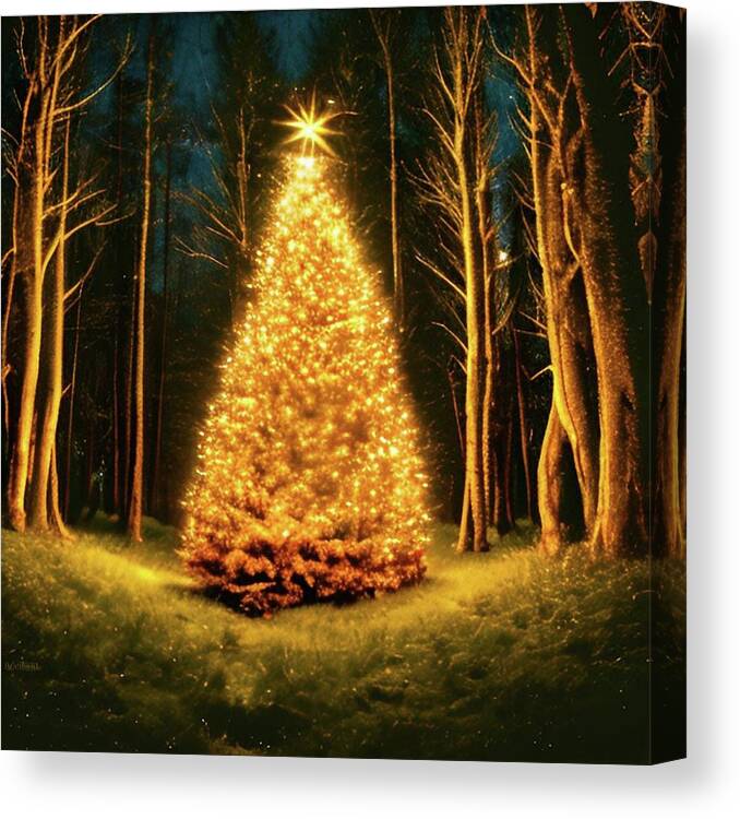 God Canvas Print featuring the digital art Christmas Card No.18 by Fred Larucci