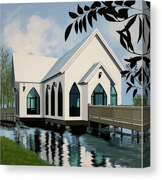 Church Canvas Print featuring the painting Church by Marlene Little