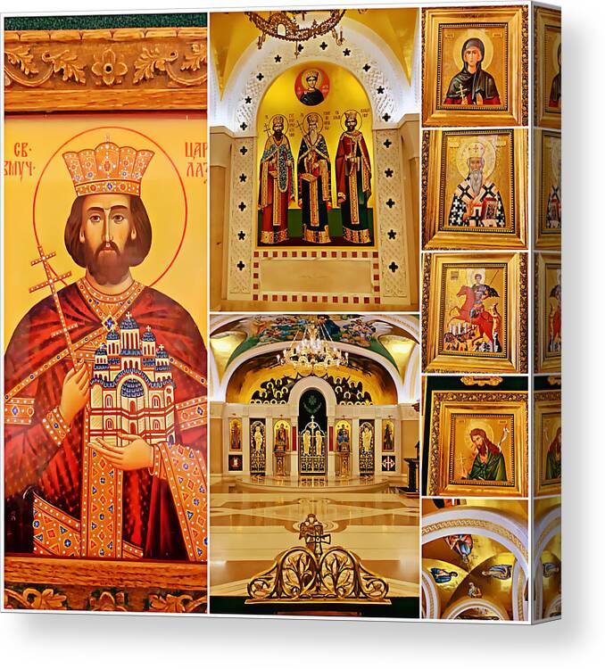 Church Of Saint Sava Canvas Print featuring the digital art Church of Saint Sava by Don Wright