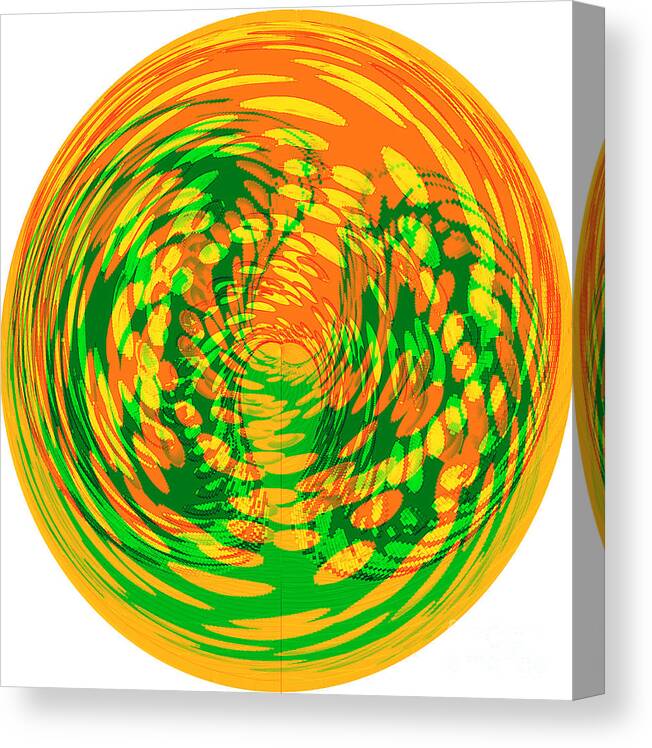 Circle Canvas Print featuring the digital art Circle and Swirls by Kae Cheatham