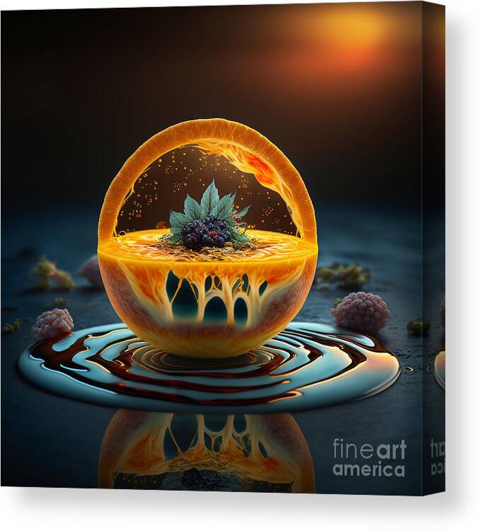 Collector Of Light Canvas Print featuring the digital art Sol Citrico by Jay Schankman
