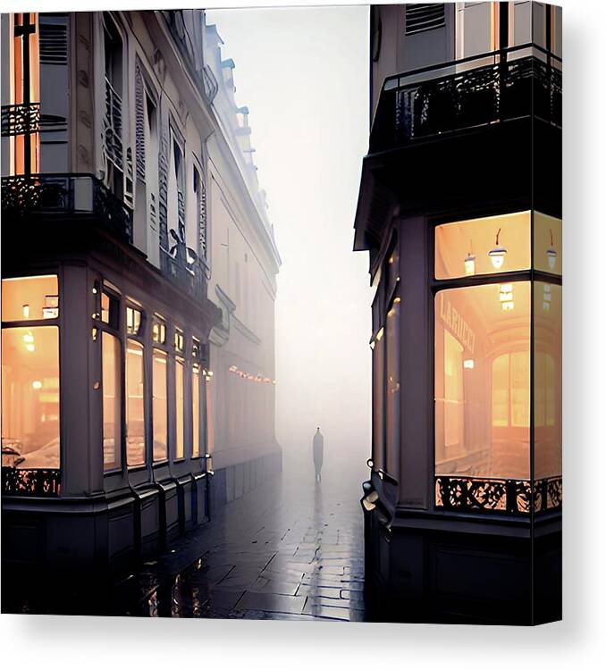 City Canvas Print featuring the digital art Cityscapes 70 by Fred Larucci
