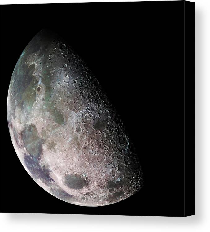 Moon Canvas Print featuring the photograph Close up of the Moon by Roy Pedersen