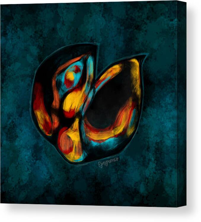 Cocoon Duo Canvas Print featuring the digital art Cocoon duo by Ljev Rjadcenko