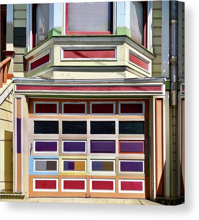  Canvas Print featuring the photograph Colorful Garage by Julie Gebhardt