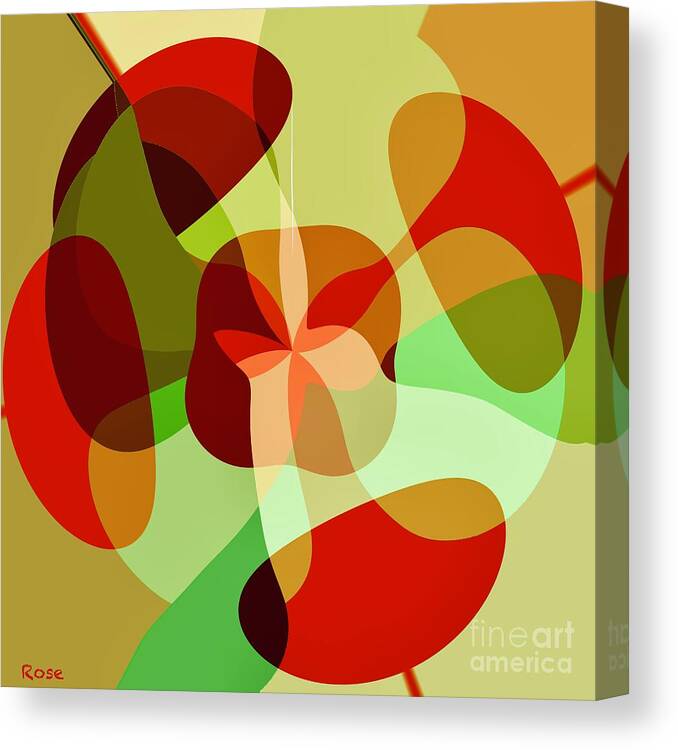 Various Colours Canvas Print featuring the digital art Colour mix abstract by Elaine Hayward
