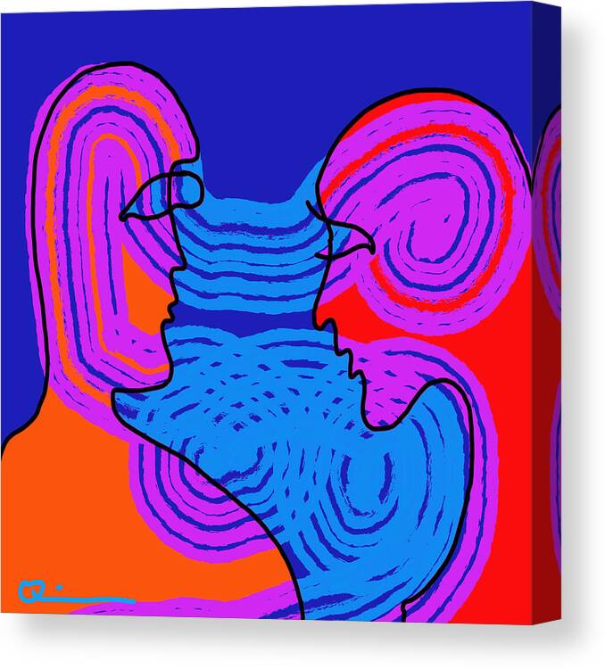 Quiros Canvas Print featuring the digital art Communication 2 by Jeffrey Quiros