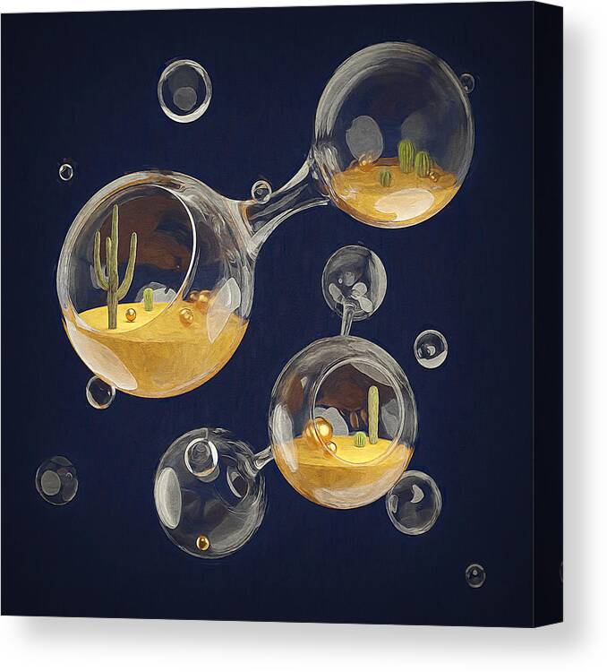 Surreal Canvas Print featuring the digital art Connected by Bespoke Cube