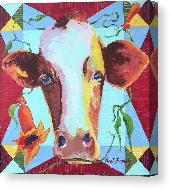 Virginia Creeper Canvas Print featuring the painting Cow Itch Vine by Carol Berning