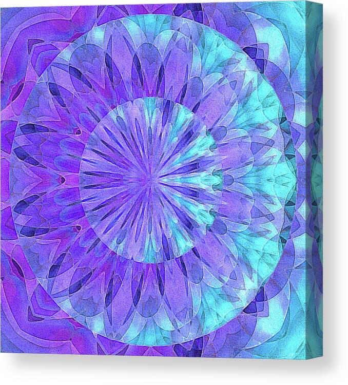 Crystal Aurora Borealis Canvas Print featuring the digital art Crystal Aurora Borealis by Susan Maxwell Schmidt