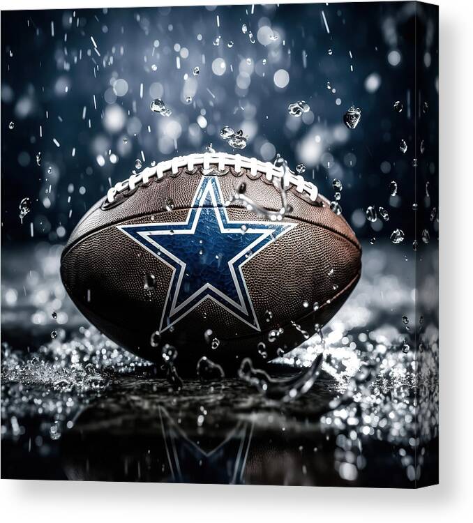 Dallas Cowboys Canvas Print featuring the photograph Dallas Cowboys Football by Athena Mckinzie