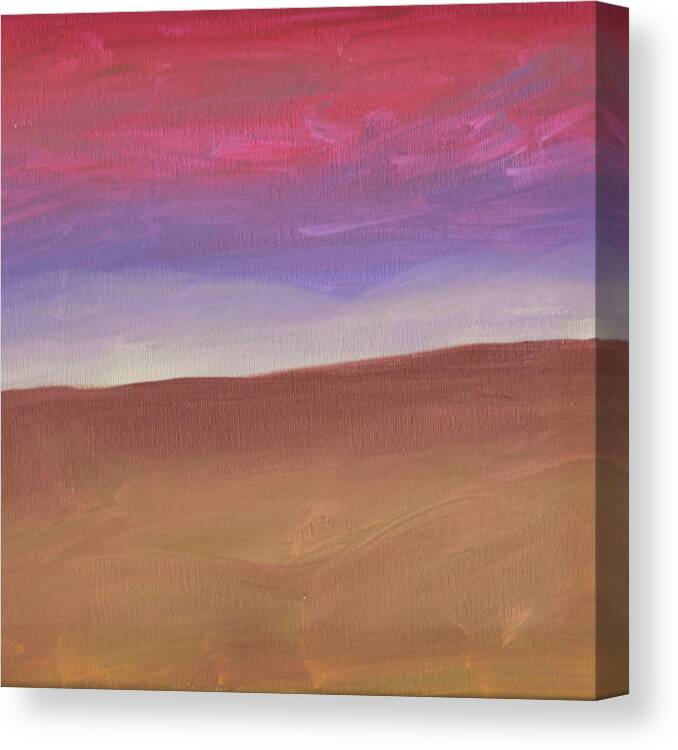 Desert Canvas Print featuring the painting Desert Sunset by Michele Wilson