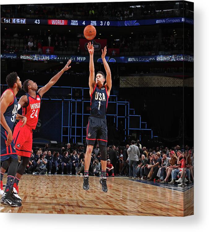 Devin Booker Canvas Print featuring the photograph Devin Booker by Nathaniel S. Butler